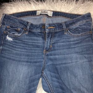 ripped straight leg jeans